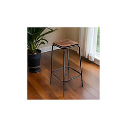 Antic Line Creations Tabouret de bar style écolier.