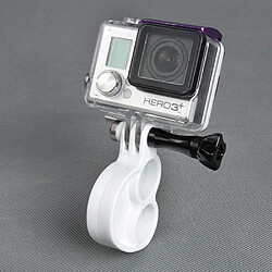 Wewoo Stabilisateur blanc pour GoPro HERO4 / 3 + / 3/2/1 Poignée Doigts avec vis à oreilles