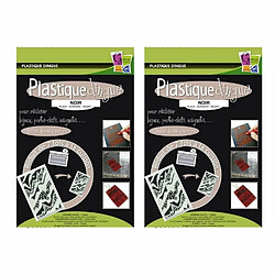 Graines Creatives 14 feuilles de plastique fou 26,2 x 20,2 cm - Noir