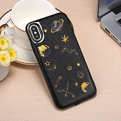 Wewoo Coque noir pour iPhone X Star Pattern TPU étui de protection arrière