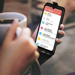 Acheter Avizar Étui LG K40s Housse Clapet Vertical Protection Porte-carte Noir