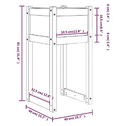 vidaXL Jardinière Marron miel 40x40x81 cm Bois massif de pin pas cher