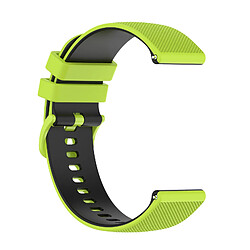 Avizar Bracelet pour Huawei Watch GT3 46mm Silicone BiColore Texturé Vert Citron / Noir