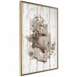 Paris Prix Affiche Murale Encadrée Winged Baby 20 x 30 cm Or