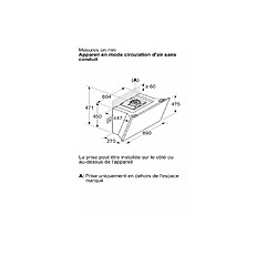 Hotte décorative inclinée 90cm 51db 441m3/h noir - LC91KLT60 - SIEMENS pas cher