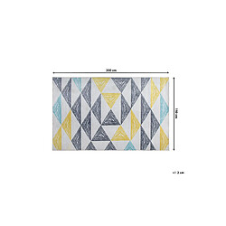 Beliani Tapis 200 x 140 cm motif triangulaire multicolore KALEN