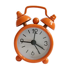 Acheter Mini belle horloge analogique réveil double bell pour la décoration de la chambre de l'enfant orange