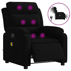 vidaXL Fauteuil inclinable de massage électrique noir velours