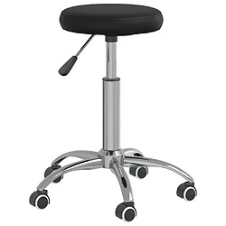 vidaXL Tabouret de massage Similicuir Noir