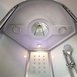 Cabine de douche Hammam 100 x 100 x 220 cm Desineo modèle blanc pas cher