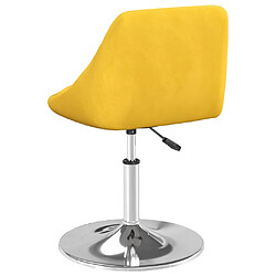 Acheter vidaXL Chaises pivotantes à manger lot de 4 jaune moutarde velours