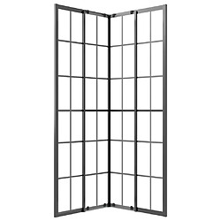 Acheter vidaXL Cabine de douche ESG dépoli 80x80x180 cm Noir