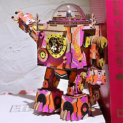 Acheter Universal DIY 3D Puzzle Bois Modèle Construction Kit Modèle Mécanique Coloriage Robot Jouet Boîte à Musique