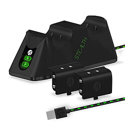 Stealth Double Station de Charge de batterie USB + 2 batteries - Manettes Xbox Series S | X - Play & Charge Cable - Noir