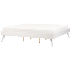 Beliani Lit double 180 x 200 cm blanc BERRIC