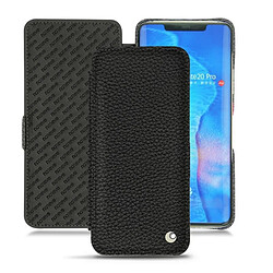 Housse cuir Huawei Mate 20 Pro - Rabat horizontal - Ebène ( Noir / Black ) - NOREVE