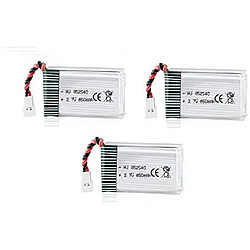 3 Pcs Batterie Lipo Rechargeable (3.7V, 850mAh Lipo) pour Drones Rc Quadricoptères Syma X5SC X5SW