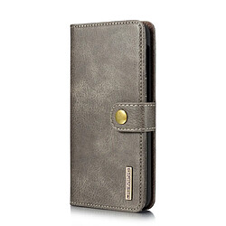 Wewoo Housse Coque Etui en cuir Crazy Horse Texture Flip détachable magnétique avec support et fentes pour cartes et portefeuille Galaxy A10 Gris