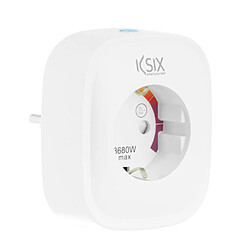 Prise Intelligente KSIX Smart Energy Slim WIFI 250V Blanc 