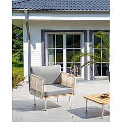 Beliani Chaise de jardin SENISE Gris