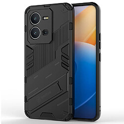 Coque en TPU anti-chute, antichoc avec béquille pour votre Vivo V25 5G - noir