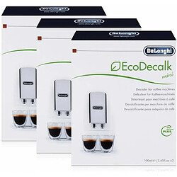 Lot de 3 détartrants delonghi (6 x 100 ml) pour machines à café