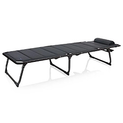 Campart Travel Chaise longue de camping Ancona Anthracite 200x67x35cm