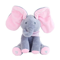 Universal Bébé cache-cache, poupée éléphant, chanteur, jouet, cadeau.(Rose)