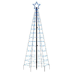 Avis vidaXL Arbre de Noël lumineux avec piquets 220 LED bleu 180 cm