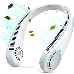 Ventilateur de Cou Portable, Ventilateurs de Cou Ventilateur Sans Lame Rechargeable à 3 Vitesses, ventilateurs de Cou 3000mAh Alimentés par USB pour Femmes Flux d'air à 360 Degrés