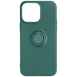 Avizar Coque pour iPhone 14 Max Soft touch Flexible avec Bague Support Vert Foncé