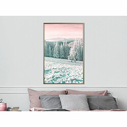 Paris Prix Affiche Murale Encadrée Frosty Landscape 40 x 60 cm Or