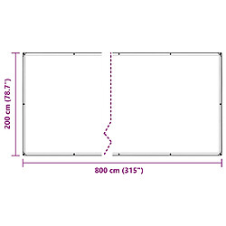 Acheter vidaXL Bâche transparente avec œillets 2x8 m PVC