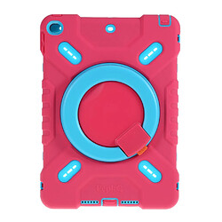 Coque en TPU + Silicone avec béquille pivotante à 360° rose pour votre Apple iPad 9.7 pouces (2017)/(2018)