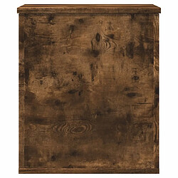 Avis vidaXL Boîte de rangement chêne fumé 40x42x46 cm bois d'ingénierie