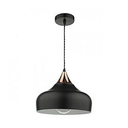 Luminaire Center Suspension Gaucho Cuivre poli,Noir mat 1 ampoule 2,4cm