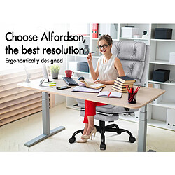 Avis ALFORDSON Chaise de Bureau pour Ordinateur Siège en Tissu Recliner Gaming Gris