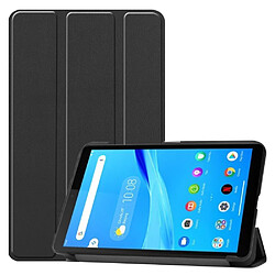 Etui en PU peau de litch avec support tri-pliure noir pour votre Lenovo Tab M7 TB-7305