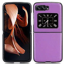 Coque en TPU + PU anti-rayures, anti-chocs pour votre Motorola Moto Razr 2022 5G - violet