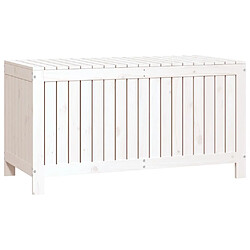 Helloshop26 Coffre boîte meuble de jardin rangement blanc 121 x 55 x 64 cm bois de pin 02_0013070