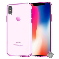 Htdmobiles Coque silicone gel fine pour Apple iPhone X + film ecran - ROSE