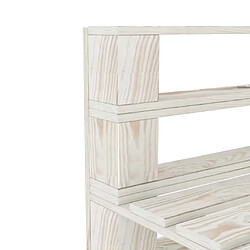 Avis Helloshop26 Canapé de milieu palette de jardin bois 60 x 67,5 x 60,8 cm blanc 02_0011858