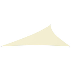 Helloshop26 Voile toile d'ombrage parasol tissu oxford triangulaire 4 x 5 x 6,4 m crème 02_0009899