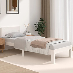 vidaXL Cadre de lit sans matelas blanc 75x190 cm