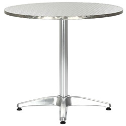 vidaXL Table de jardin Argenté 80x70 cm Aluminium