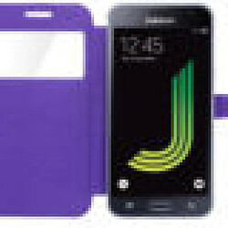 Ipomcase Coque Etui Fenêtre Samsung Galaxy J3 2016 Violet