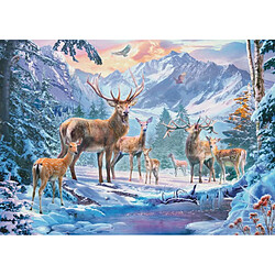 Ravensburger Puzzle 1000 p - chevreuils et cerfs en hiver