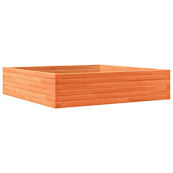 vidaXL Jardinière cire marron 100x100x23 cm bois de pin massif