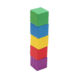 Avis Universal 100 pc/set bois cube brique concours 2.5cm cube bricolage couleur bloc set jouets en bois éducatif bébé enfant cadeau | bloc