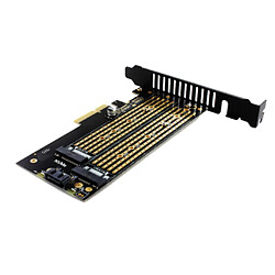 Dual M. 2 SSD NVME M Key Ou SATA B Key To PCI - E X4 Host Riser Card pas cher